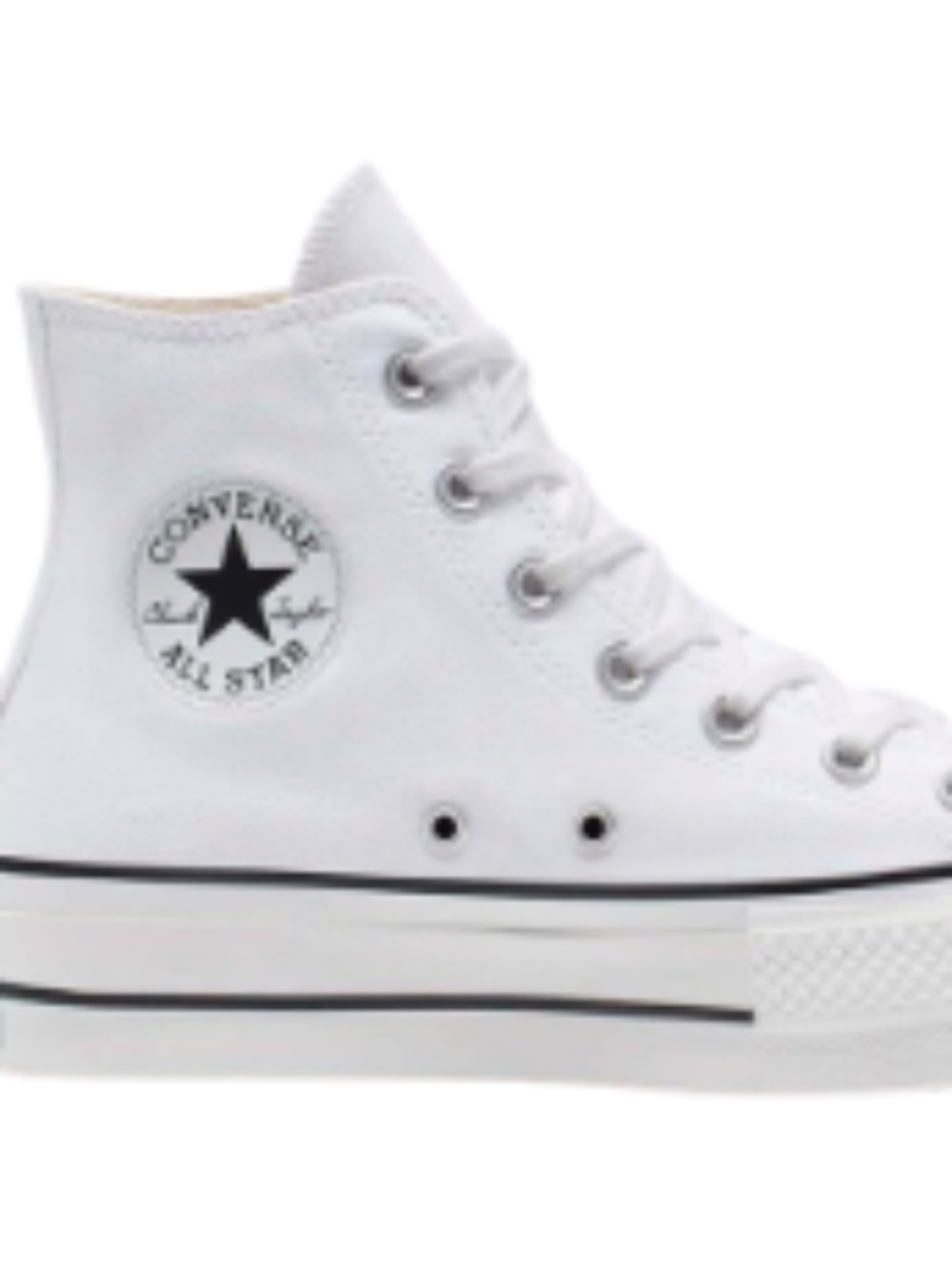 Converse "Chuck Taylor" White High-Top Platform Sneakers